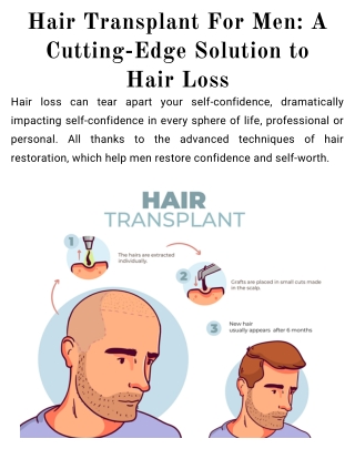 Hair Transplant For Men A Cutting-Edge Solution to Hair Loss