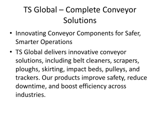 TS Global Conveyor Belt Solutions
