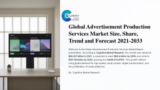 Advertisement Production Services Market Size, Share, Trend and Forecast 2021-2033
