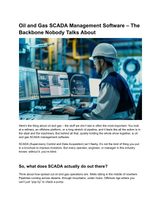 Oil and Gas SCADA Management Software_ A Complete Guide
