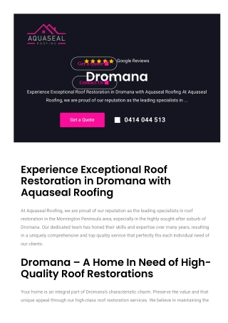 Roof Restoration Dromana