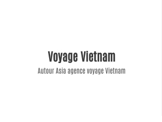 Voyage Vietnam