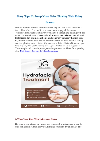 Easy Tips To Keep Your Skin Glowing This Rainy Sea