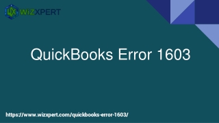 QuickBooks Error 1603