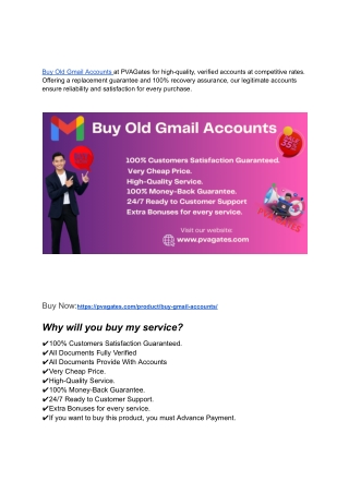Affordable and Safe Ways to Buy Old Gmail Accounts