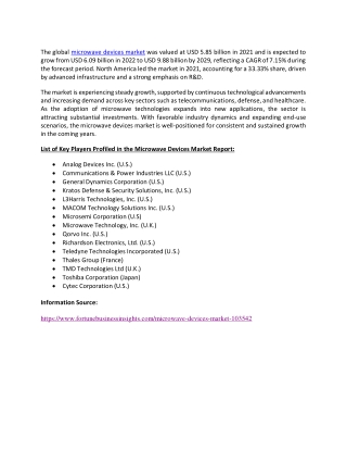 Microwave Devices Market Growth, By End-Use 2029