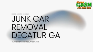 Decatur GA Junk Car Removal – Same Day Pickup