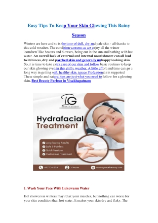 Easy Tips To Keep Your Skin Glowing This Rainy Season