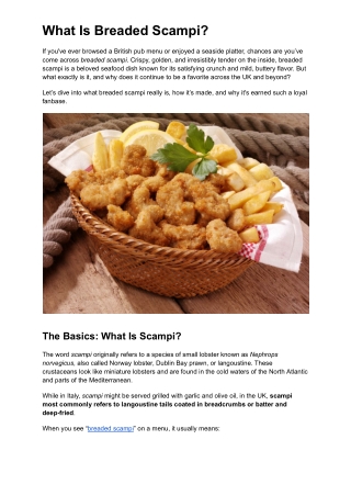 What is breaded scampi_