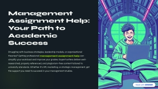 Boost Your Academic Performance with Management Assignment Help