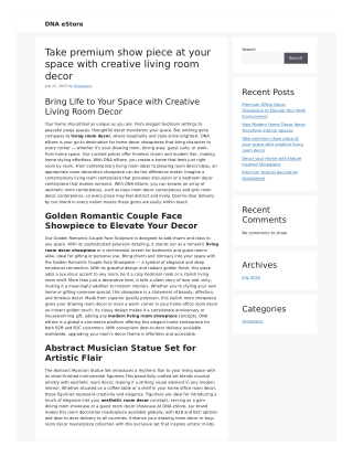 "Transform Your Space with Elegant Living Room Decor by DNA eStore"