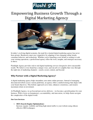 empowering business growth through a digital marketing agency