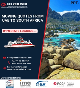 Why Get Professional Help When Moving to South Africa from UAE?