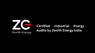Certified Industrial Energy Audits by Zenith Energy India.