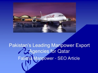 Recruitment agencies for Qatar jobs in Pakistan