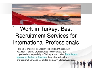 Work in Turkey: Best Recruitment Services for International Professionals
