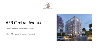 Invest Smart at ASR Central Avenue: Premium Shops & Office Spaces in Ghaziabad