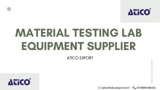 Best Material Testing Lab Equipment - Atico Export