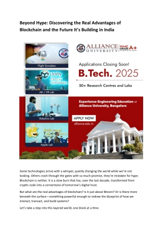 Discovering the Real Advantages of Blockchain and the Future It’s Building in India