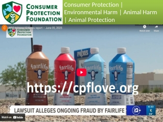 Consumer Protection | Environmental Harm | Animal Harm | Animal Protection