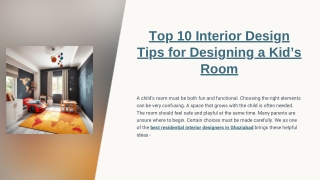 Top 10 Interior Design Tips for Designing a Kid’s Room