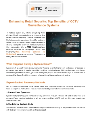 Data Recovery from a Crashed Computer Expert Tips & Solutions