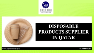 DISPOSABLE PRODUCTS SUPPLIER IN QATAR