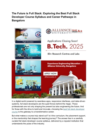 Exploring the Best Full Stack Developer Course Syllabus and Career Pathways in Bangalore (2)