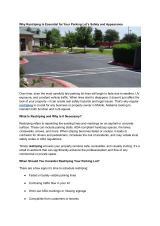 restripe parking lot mobile