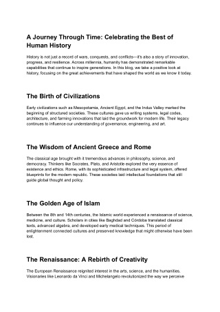 A Journey Through Time_ Celebrating the Best of Human History