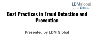 Best Practices in Fraud Detection and Prevention