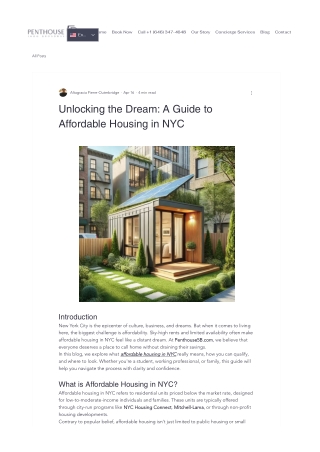 Affordable housing NYC