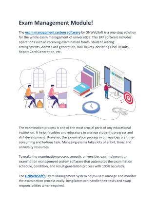 Exam Management System Software