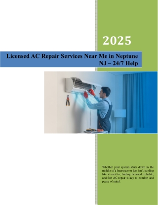 Licensed AC Repair Services Near Me in Neptune NJ – 24-7 Help