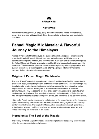 Pahadi Magic Mix Masala