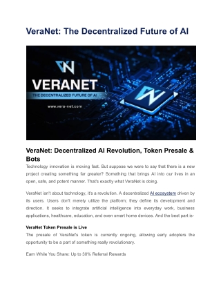 VeraNet_ The Decentralized Future of AI