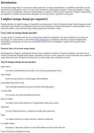 I migliori manga shoujo per sognatrici