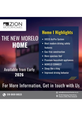 Presenting the New Morelo Motorhome for Sale from Early 2026