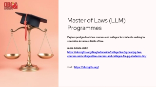 LLM-PG Law Courses and Colleges Offered in India