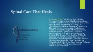 Spinal Care That Heals