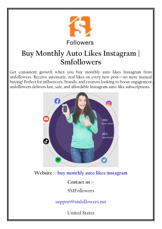 Buy Monthly Auto Likes Instagram | Smfollowers