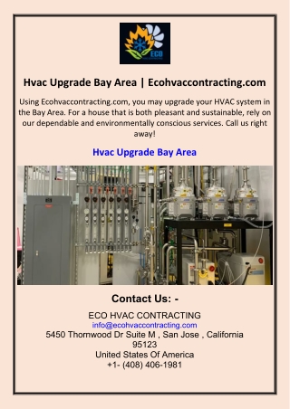 Hvac Upgrade Bay Area  Ecohvaccontracting.com