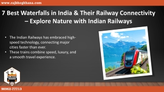 7 Best Waterfalls in India & Their Railway Connectivity – Explore Nature with Indian Railways