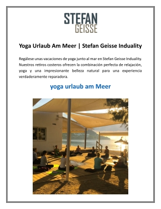 Yoga Urlaub Am Meer