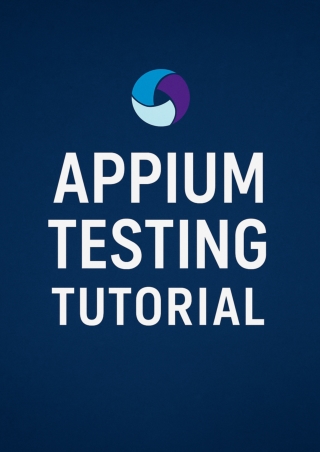 Appium Testing Tutorial: The Complete Beginner to Pro Guide (Free PDF)