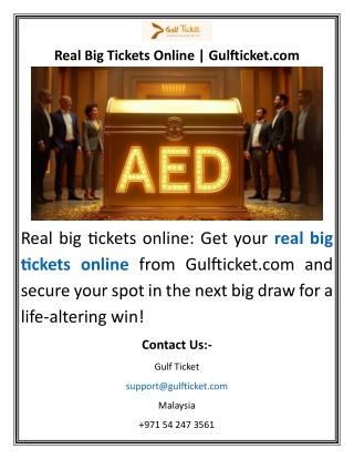 Real Big Tickets Online  Gulfticket.com