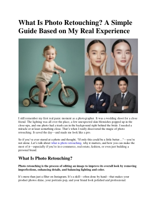 What Is Photo Retouching?