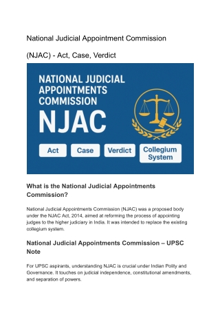 National Judicial Appointment Commission