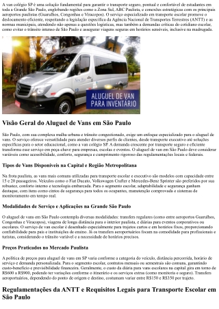 Van colégio SP: transporte seguro e pontual para seu filho no ABC