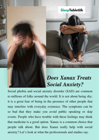Does Xanax Treats Social Anxiety